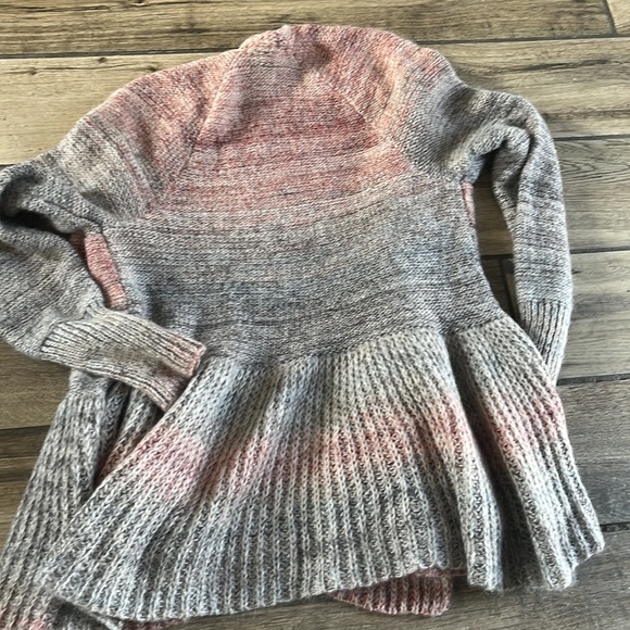 Knitted and Knotted Anthropologie Cody Ombre Peplum Cardigan Sweater Mohair XS - Picture 5 of 5
